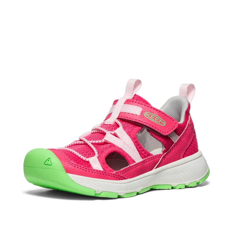 KEEN Unisex-Child Motozoa Breathable Comfortable Easy On Quick Dry Athletic Sandals, Raspberry/Pink-A-Boo, 3