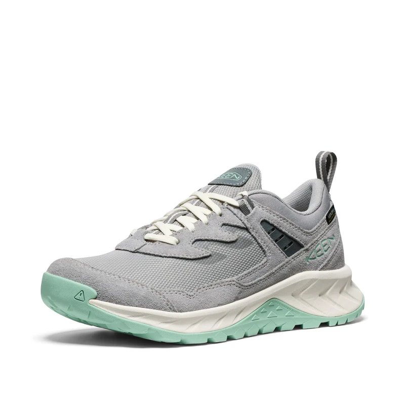 KEEN Women's Hightrail Low Height Durable Lightweight Breathable Leather Waterproof Hiking Shoes, Alloy/Lichen, 3.5