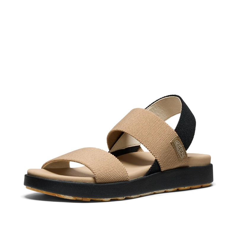 KEEN Women's Elle Backstrap Slingback Sandals, Cornstalk Black, 3 UK