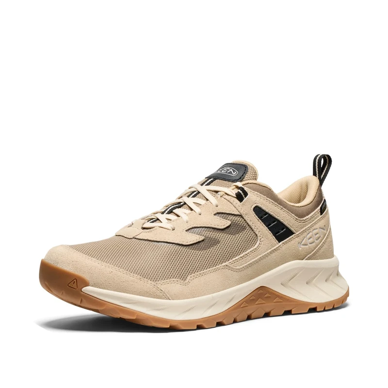 KEEN Men's Hightrail Low Height Durable Lightweight Breathable Leather Waterproof Hiking Shoes, Brindle/Birch, 9.5