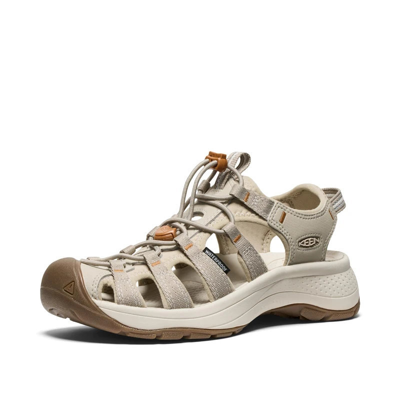 KEEN Women's Astoria West Closed Toe Sandals, Plaza Taupe/Roasted Pecan, 9