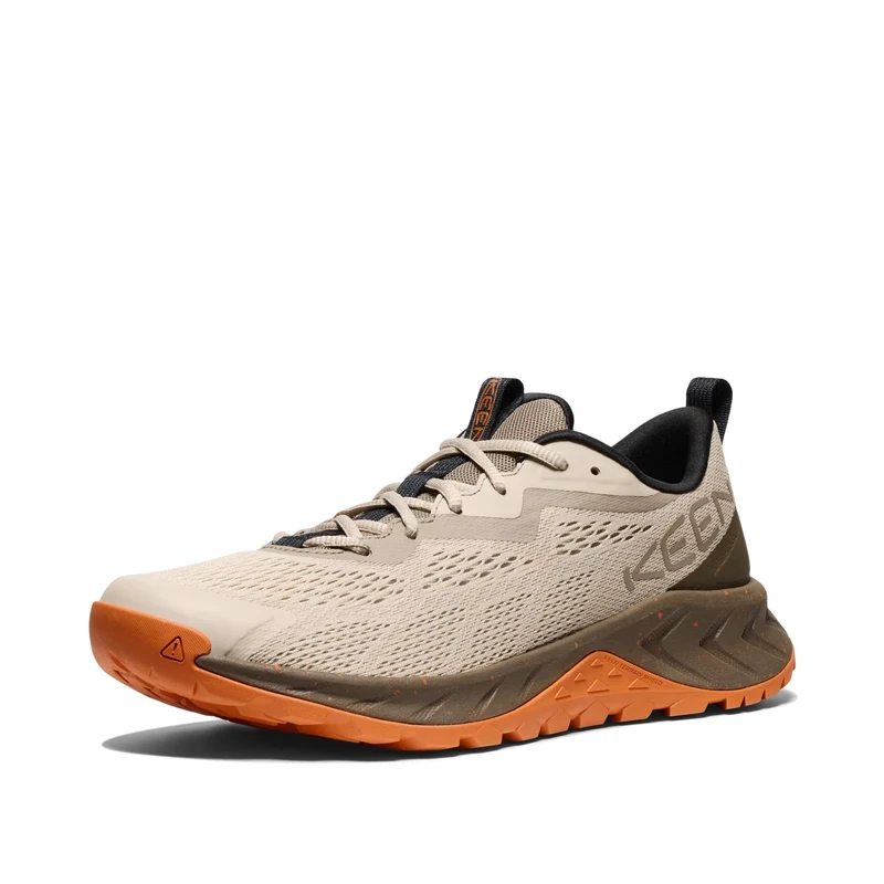 KEEN Men's Versacore Speed Breathable Vented Comfortable Hiking Shoes, Plaza Taupe/Gold Flame, 14