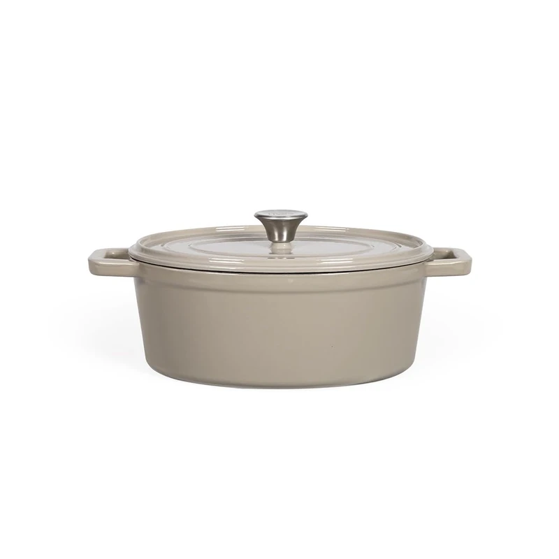 Livoo – Cast iron oval casserole MEP129G – 4.5L, lid with nub, 29x22cm, 5.5kg