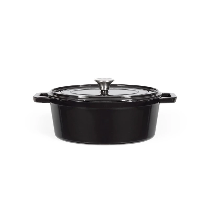 Livoo – Cast iron oval casserole MEP129G – 4.5L, lid with nub, 29x22cm, 5.5kg