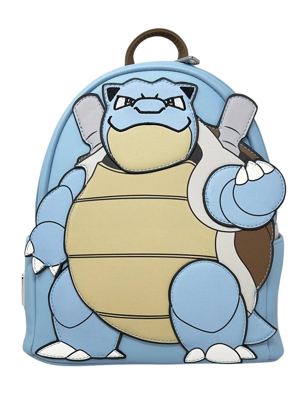 Loungefly Pokemon Blastoise Cosplay Womens Double Strap Shoulder Bag Purse, Blue, M - Image 1