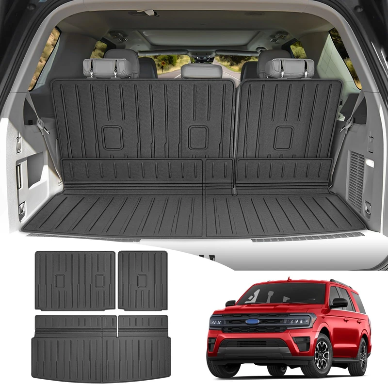 JTYZSM Trunk Mat & Backrest Mat for 2018-2024 Ford Expedition/Lincoln Navigator Cargo Mat(Not for Max or L Models), Rear Seat Back Cover Cargo Liner for 18-24 Expedition/Navigator Accessories