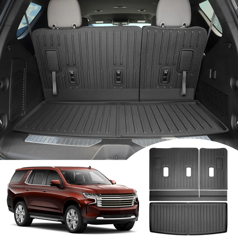 JTYZSM Trunk Mat & Backrest Mat for 2022-2024 Chevy Tahoe/GMC Yukon Cargo Mats All Weather Rear Seat Back Cargo Liners for 22-24 Chevrolet Tahoe/GMC Yukon Accessories