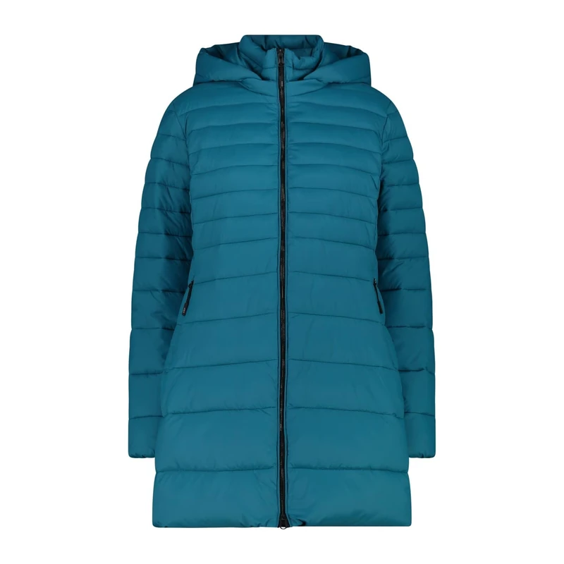 CMP Women's Parka Da Donna in Nylon Con Cappuccio Removibile Jacket, Teal, 44