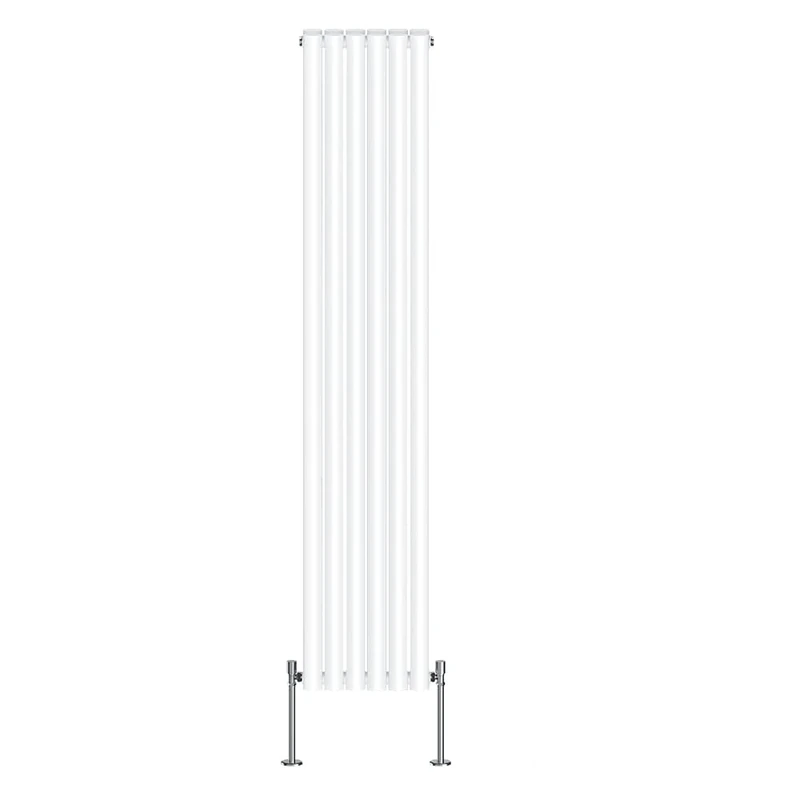 NRG Vertical Oval Column Panel Radiator Designer Bathroom Central Heating White Double 1800x354mm