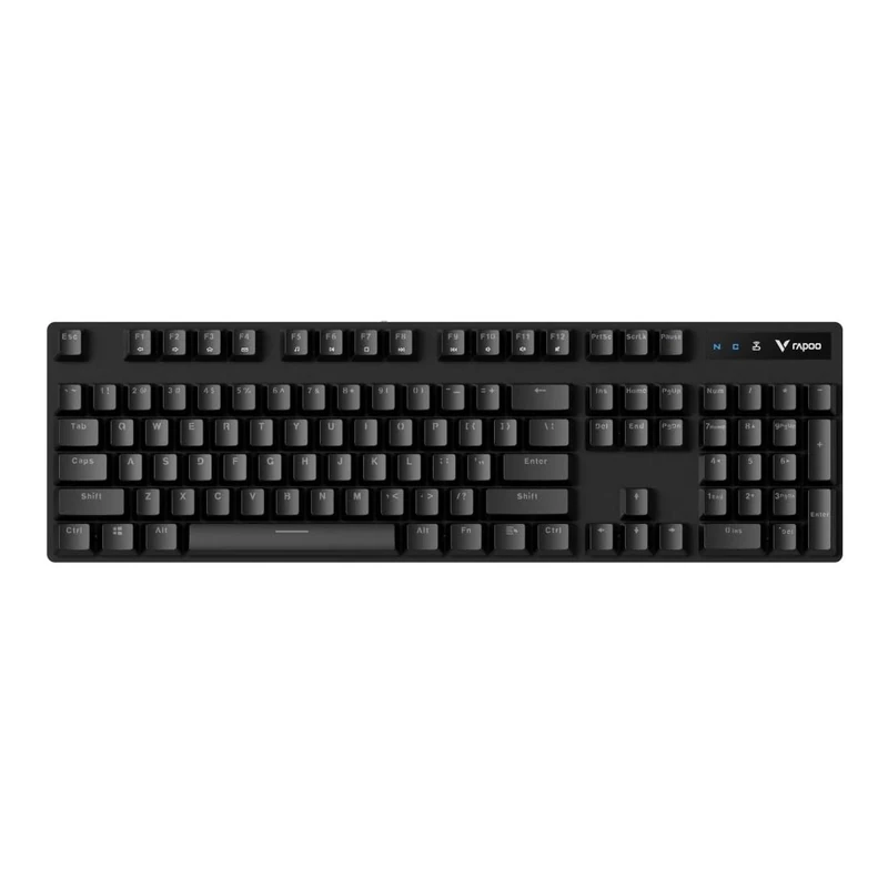 Rapoo V500PRO 2.4 Wireless Mechanical Gaming Keyboard, 120h Battery Life, Ultra Slim Design, German QWERTZ Layout - Black