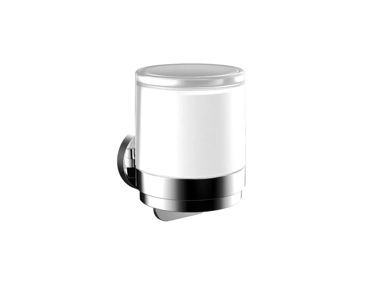 emco Round Liquid Soap Dispenser, One-Handed Operation, Chrome