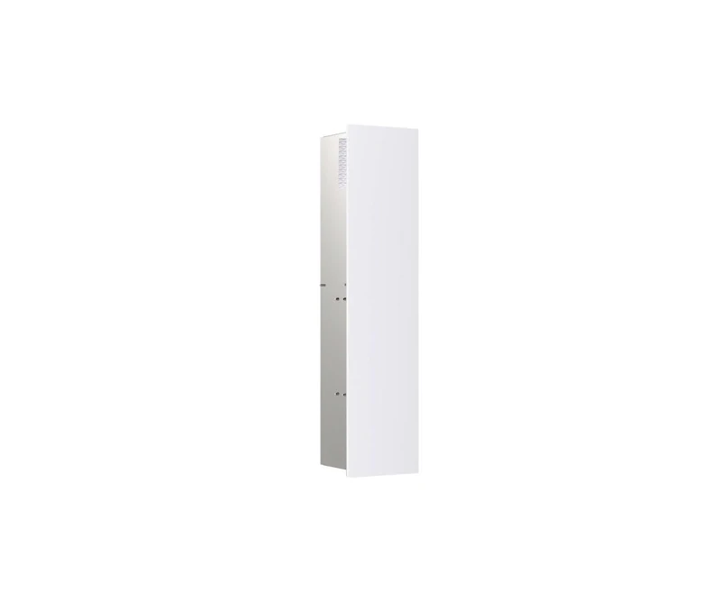 emco asis pure toilet module with glass front door hinge right, flush-mounted, 1 door, 730 mm, alpine white matt