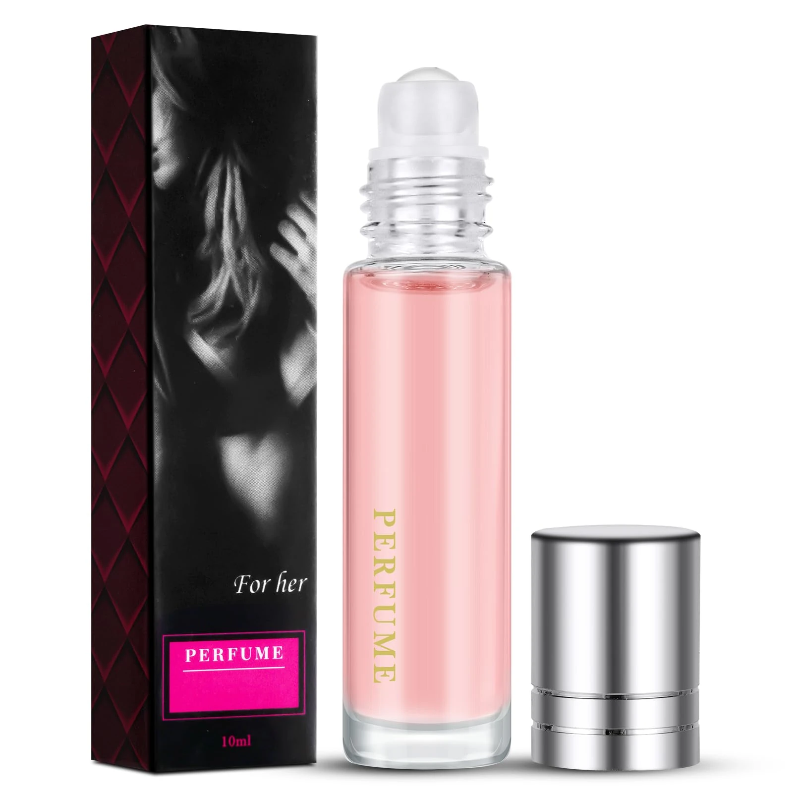 LOPHE Roll-on Pheromone Perfume Oil for Women, Concentrate Fragrance Body Oil, Infused Essential Oil Perfume Cologne Premium Quality & Long Lasting Scent, 10ml Roll-On Bottle Perfume Oil for Travel