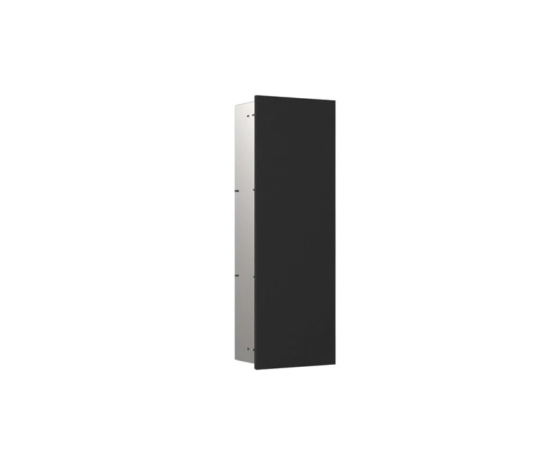 Emco Asis Pure Cabinet Module with Glass Front Door Hinge Left Flush-Mounted 730 mm Matte Black