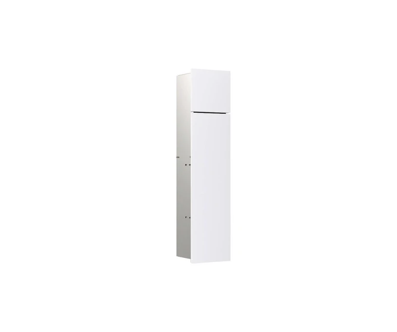Emco Asis Pure Toilet Module with Glass Front Door Hinge Left Flush-Mounted 730 mm Alpine White Matt