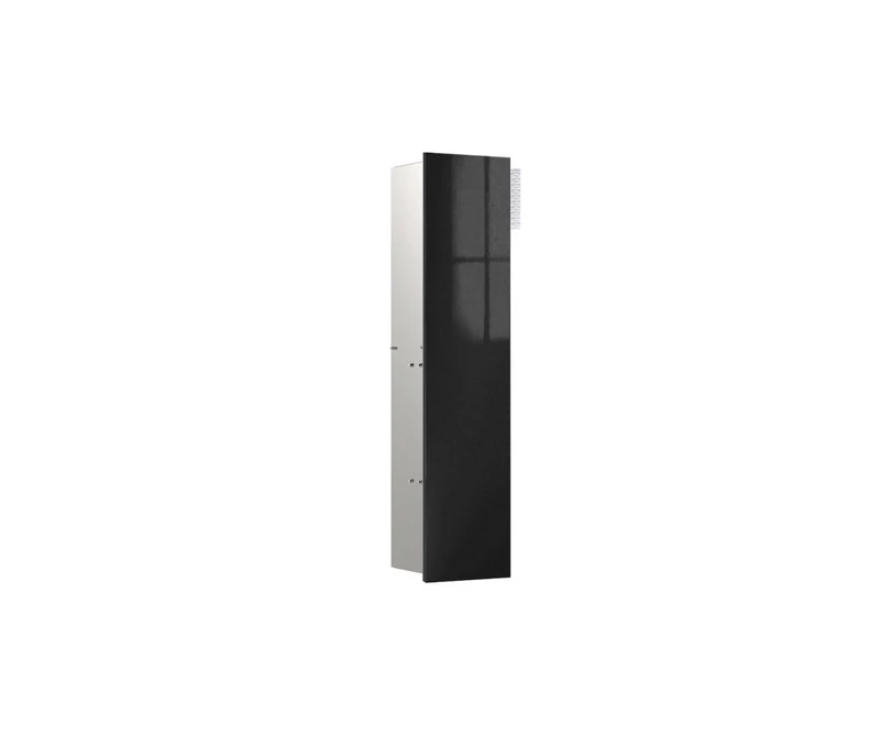 Emco asis Pure Toilet Module with Glass Front Door Hinge Left Flush-Mounted 1 Door 730 mm Black