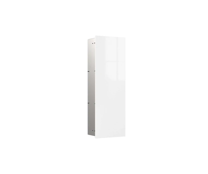 Emco Asis Pure Cabinet Module with Glass Front Door Hinge Left Flush-Mounted 730 mm Alpine White