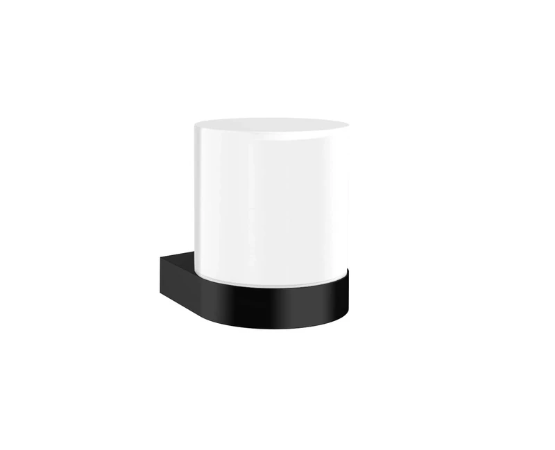 Emco Flow Sensor soap Dispenser, with Frosted Crystal Glass Cup. Capacity: Approx. 155ml Micro-USB Rechargeable Lithium-ion Battery. Can be Switched on and Off. -Black, Standard Size