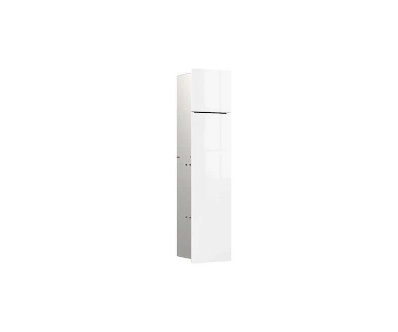 emco Asis Pure Toilet Module with Glass Front Door Hinge Left Flush-Mounted 730 mm Alpine White
