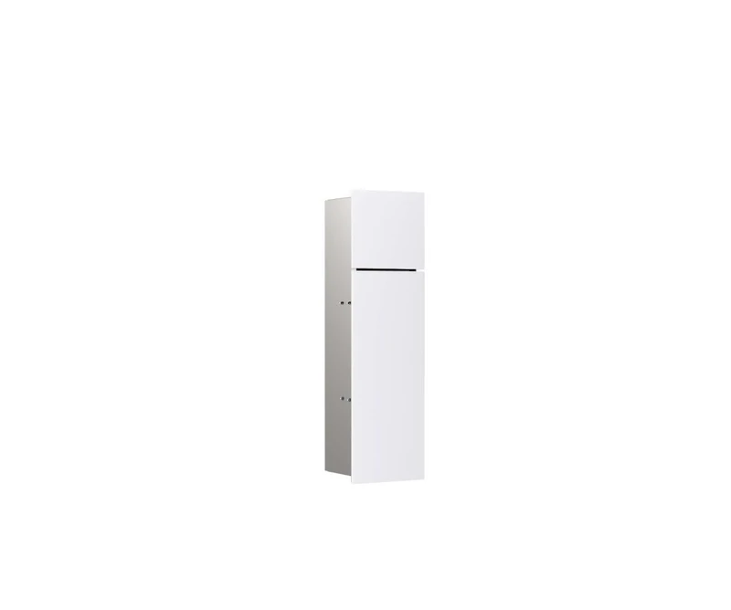 emco asis pure toilet module with glass front door hinge right, flush-mounted, 600 mm, alpine white matt