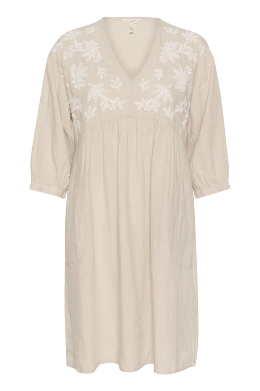 Part Two Women's Giazellapw Oversize Fit Above Knee Length Dress Casual, French Oak Embroidery, 16