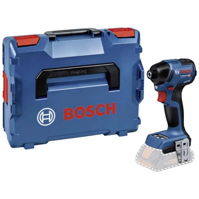 Bosch Professional 18V System Cordless Impact Driver GDR 18V-220 C (up to 3,400 RPM, Torque of 220 Nm, brushless Motor, Without Batteries and Charger, incl. Connectivity Module, L-BOXX)