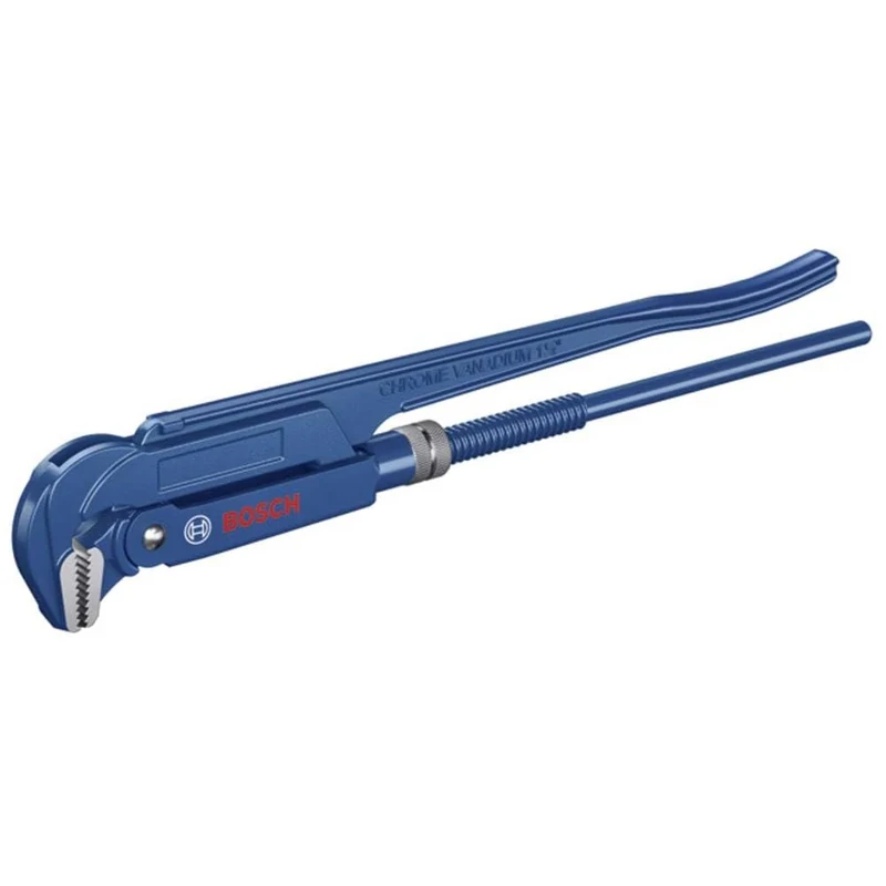 Bosch Professional Corner Pipe Wrench (90° jaw Position, Chrome-Vanadium Steel, Suitable for Pipes is 60 mm or 2 3/8")