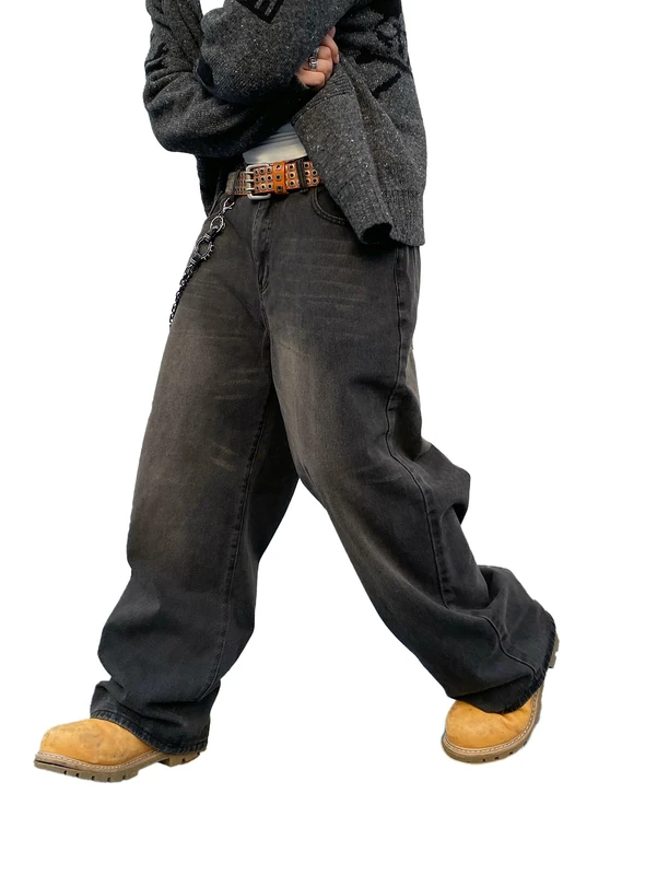 DFGIGT Men's Jeans, A10 Black, S - Image 1