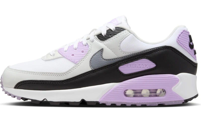 NIKE DH8010-103 Air Max 90 Women White/Lilac/Photon Dust/Cool Grey UK 6