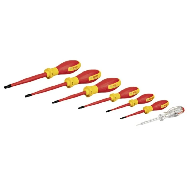 Bosch Professional VDE Screwdriver Set TX (with Single-Pole Phase Tester – 7 Pieces)