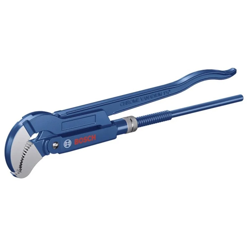 Bosch Professional Corner Pipe Wrench (45° jaw Position, Chrome-Vanadium Steel, Suitable for Pipes up to a Maximum of 60 mm or 2 3/8).