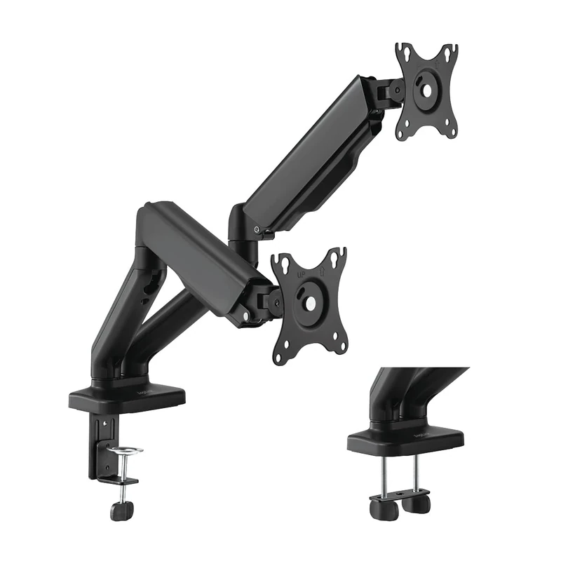 LogiLink BP0177 - Aluminium Dual Monitor Mount for 2 Monitors (7'' - 32''), Flat & Curved Monitors