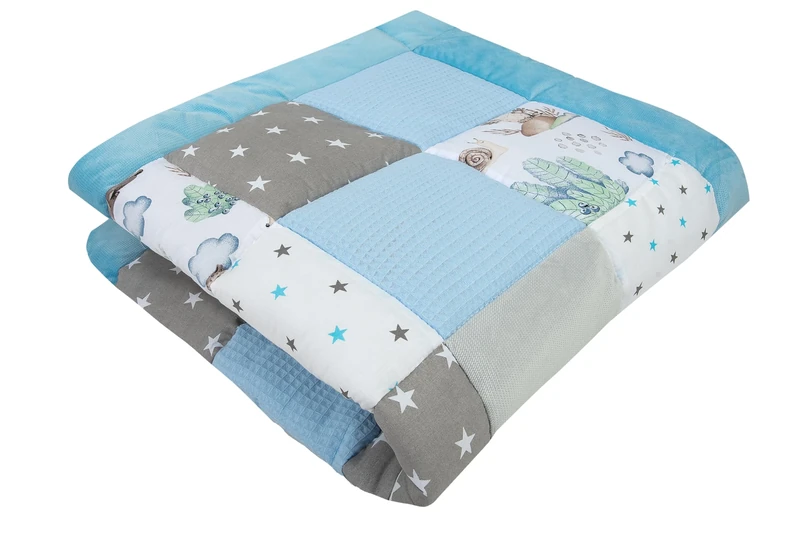 Medi Partners Crawling Blanket 100% Cotton 120x120cm Multifunctional Thick Soft Play mat Baby Playpen Insert