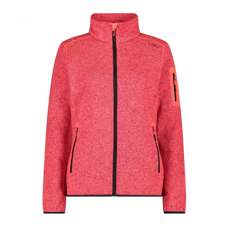 CMP - Woman Jacket, Red Fluo-Anthracite, 44