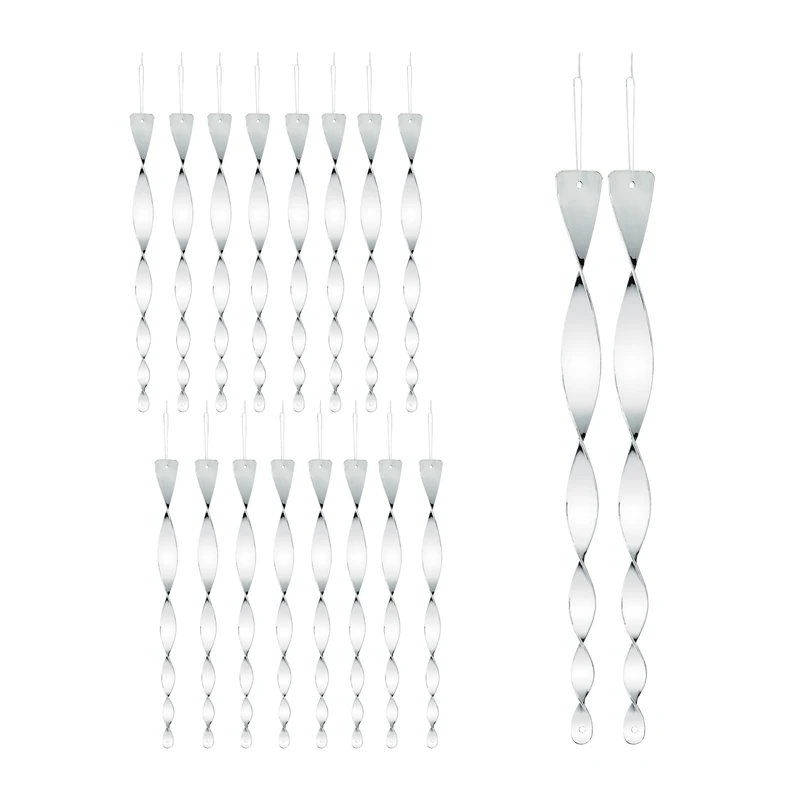 Relaxdays Bird Repellent Spirals - Set of 18 - Silver Reflective