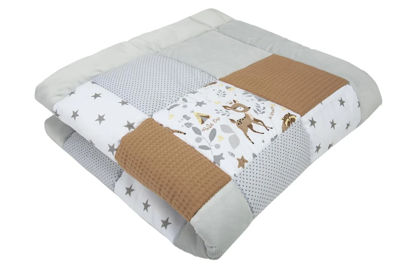 Medi Partners Crawling Blanket 100% Cotton 120x120cm Multifunctional Thick Soft Play mat Baby Playpen insert