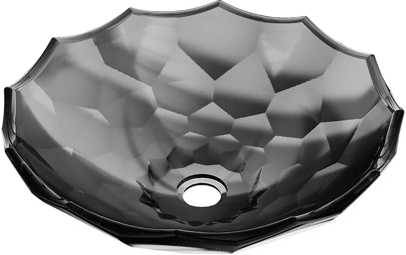 Mexen Bathroom Sink Made of Glass and with a Single Bowl Inga - Black - 24074470