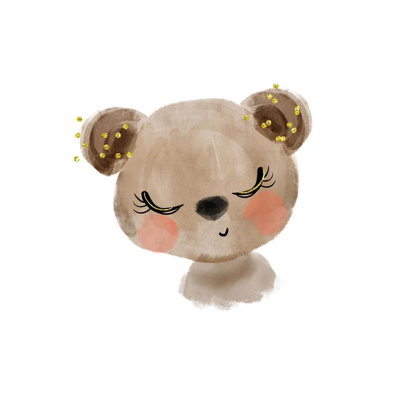 Crochetts Print 30 x 42 x 1 cm Bear