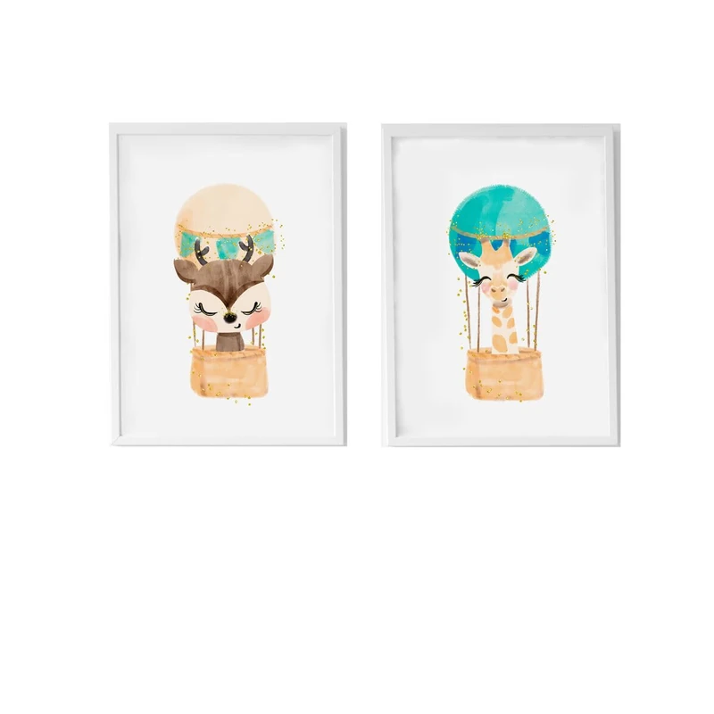 Crochetts Sheets 33 x 43 x 2 cm Deer Giraffe 2 Pieces