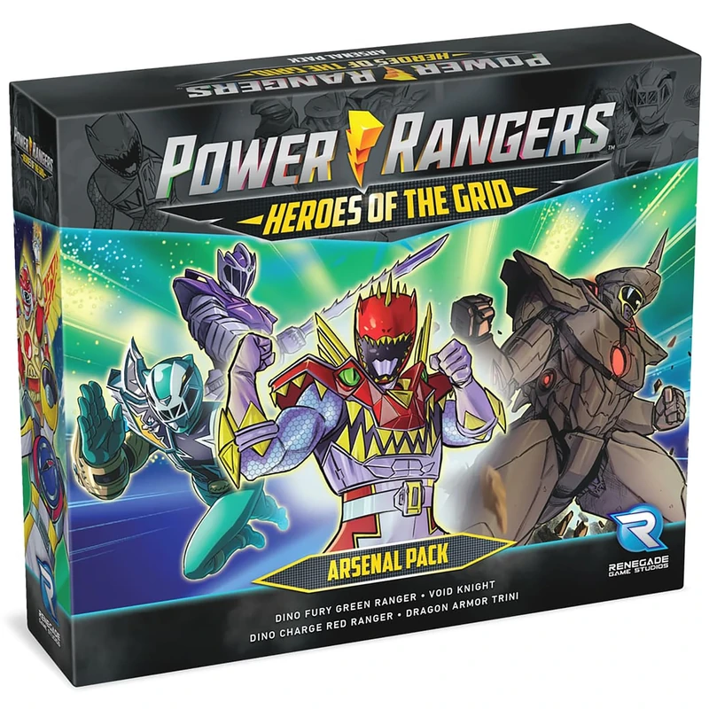 Renegade Game Studios: Power Rangers: Heroes of The Grid: Arsenal Pack - Expansion, Type of Cards, Deck-Building Roleplaying Game - Image 1