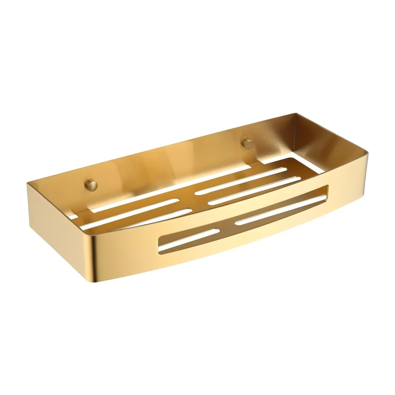 Omnies Bathroom Shower Basket Uni - Brushed Gold - UN10331GLB