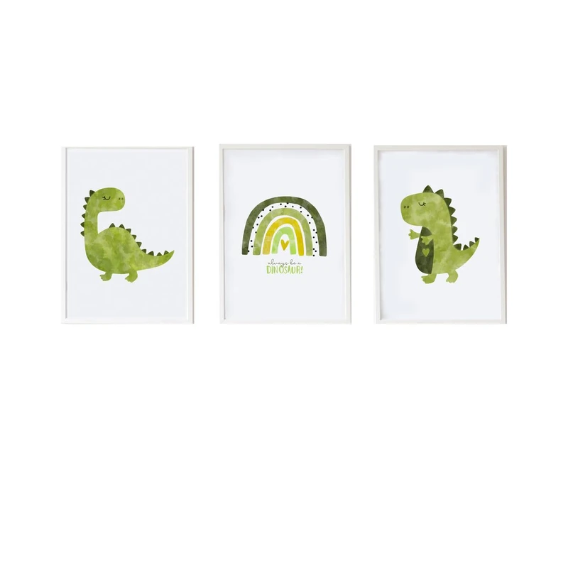 Crochetts Sheets 30 x 42 x 1 cm Rainbow Dinosaur