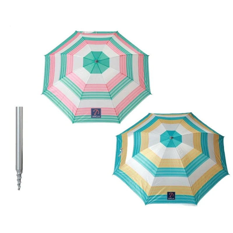 BigBuy Garden Beach Umbrella Ø 220 cm Striped