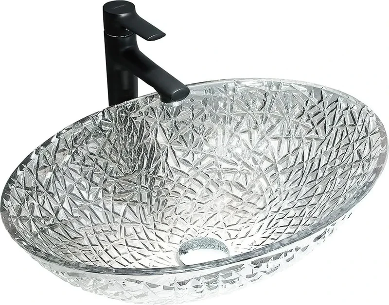 Mexen batroom Sink Made of Glass and with a Single Bowl Goa - Transparent - 24085000