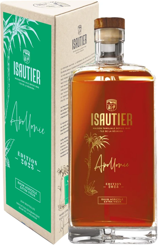 Isautier - Apollonie Extra Aged Agricole Rum Gift Box - Rare Blend of 10 & 15 Year Old - Reunion Island Traditional Aged Rum - 58% ABV (1 x 70cl)