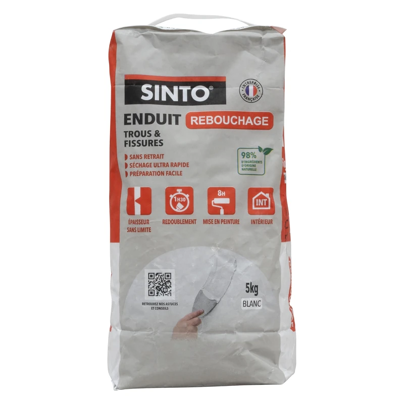 SINTO - Powder Sealant - 5 kg - Doypack Bag - Wood, Plaster, Cement, Brick - Odourless - Quick Drying - Excellent Adhesion - Interior Exterior - Professional Technique
