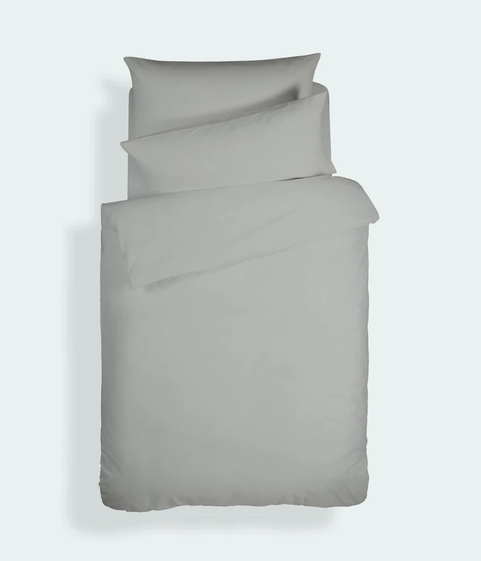 Bianca Plain Dyed Dark Grey Bed Linen 140 x 200 + 70 x 90 cm