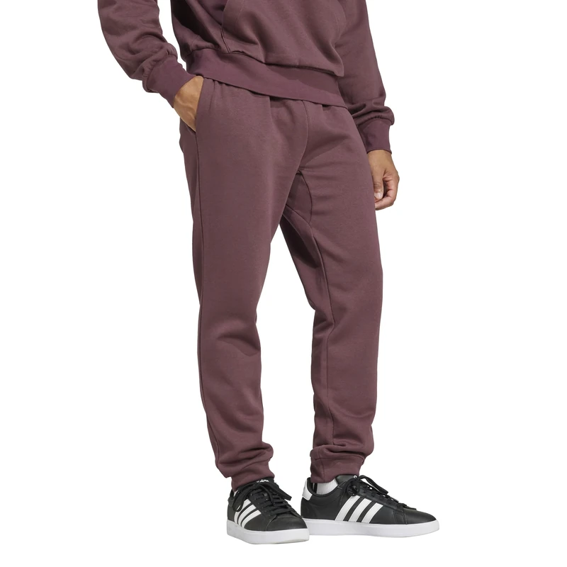 Adidas Men's Essentials Feel Cozy Fleece Pants Sweatpants, Aurora Ruby/White, XXL