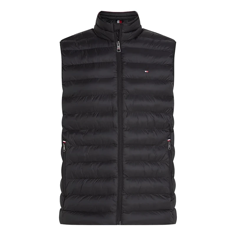 Tommy Hilfiger Men's CORE PACKABLE RECYCLED VEST MW0MW39989 Vest, Black, XL