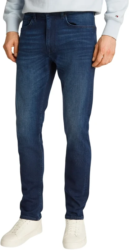 Tommy Hilfiger Men's CORE Bleecker DEEP Blue MW0MW39042 Slim, Denim, 32W / 30L